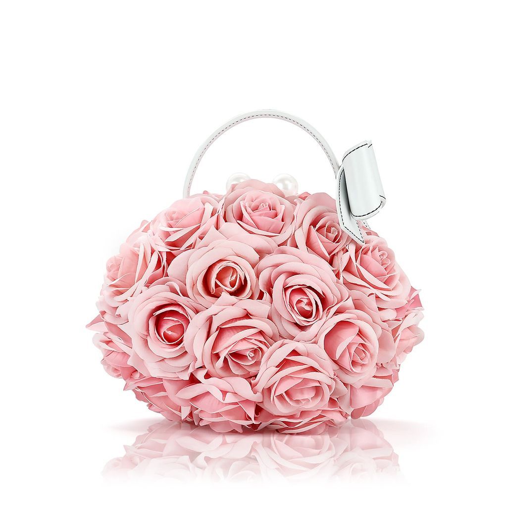 Women's Pink / Purple Carnation Mini Flower Bag One Size BB TAYLOR