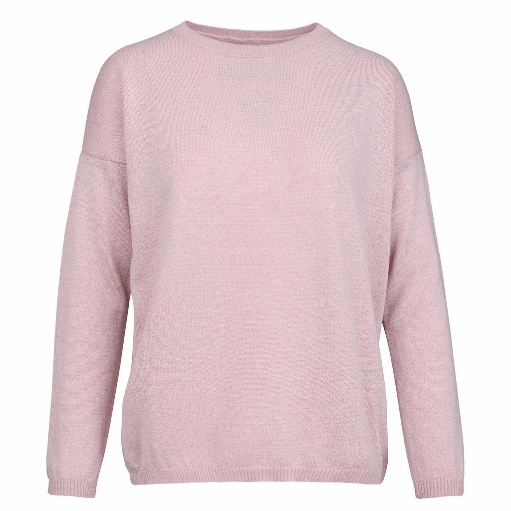 Women's Pink / Purple Cashmere Sparkle Sweater In Dusty Pink One Size At Last...