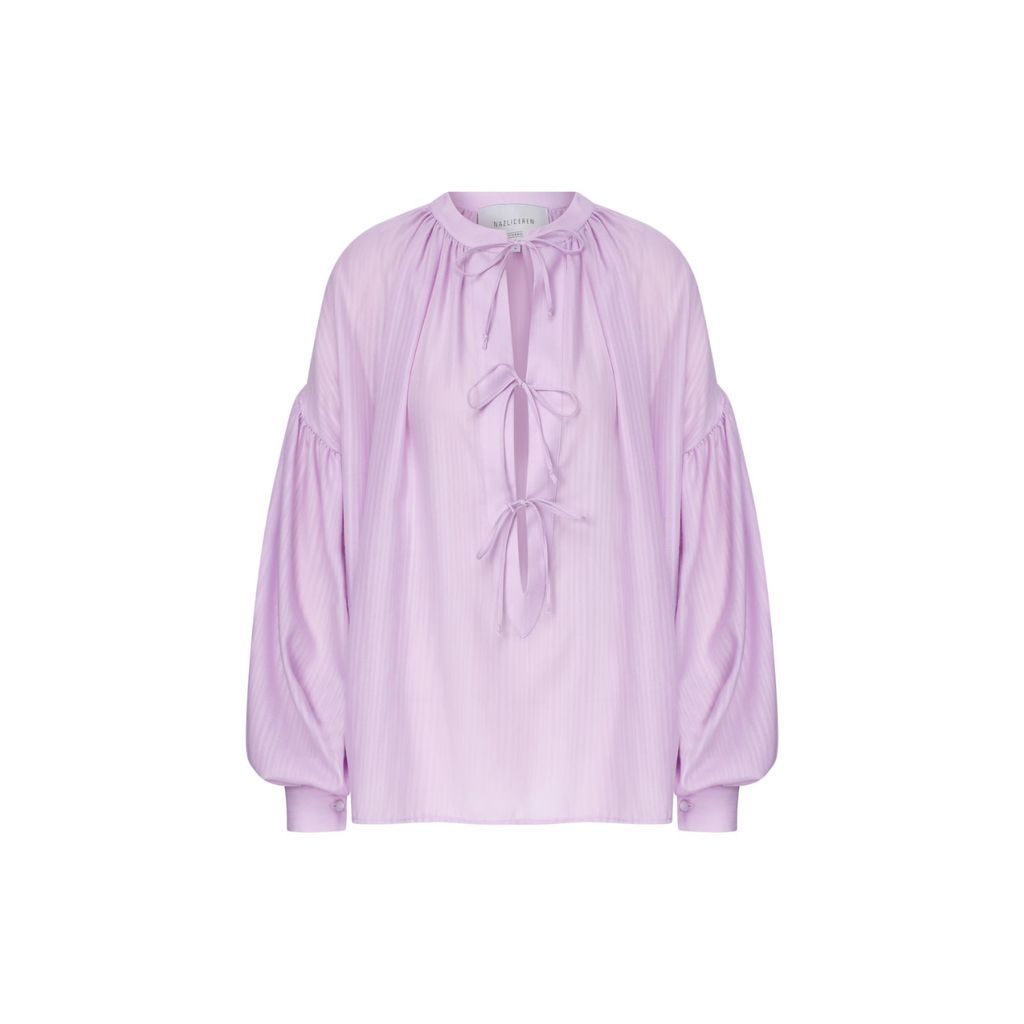 Women's Pink / Purple Eve Shirt In Lilac S/M NAZLI CEREN