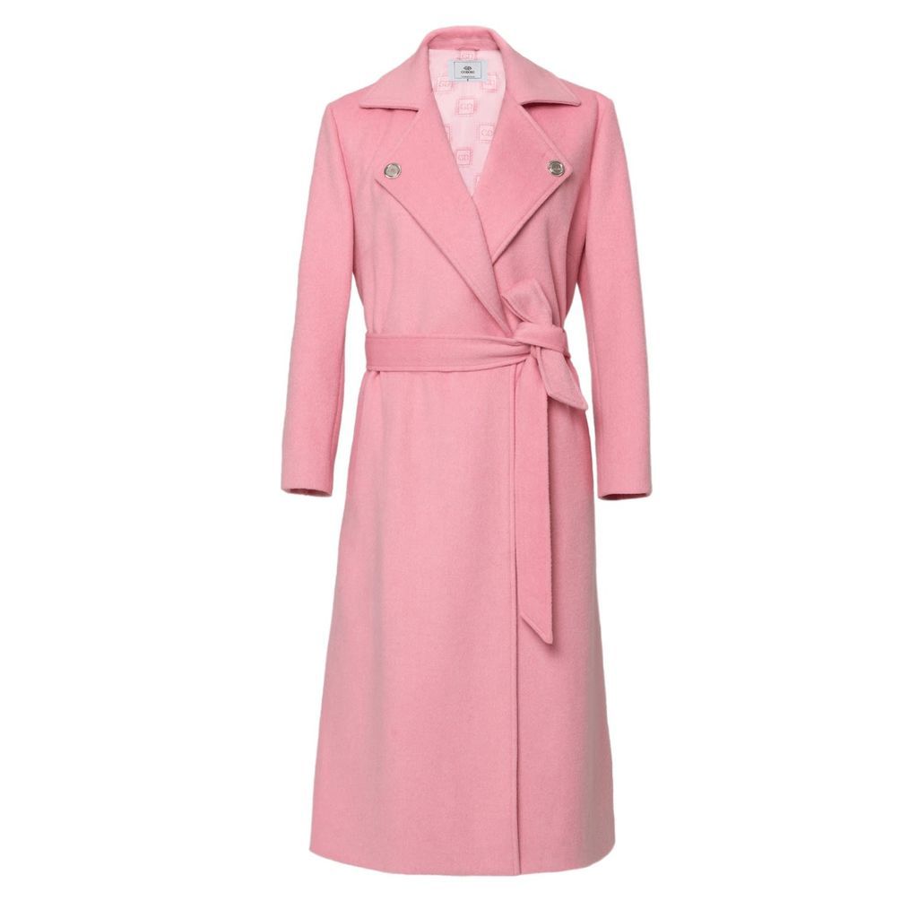 Women's Pink / Purple Favene Wool Coat In Cherry Blossom Color Small GIODORO