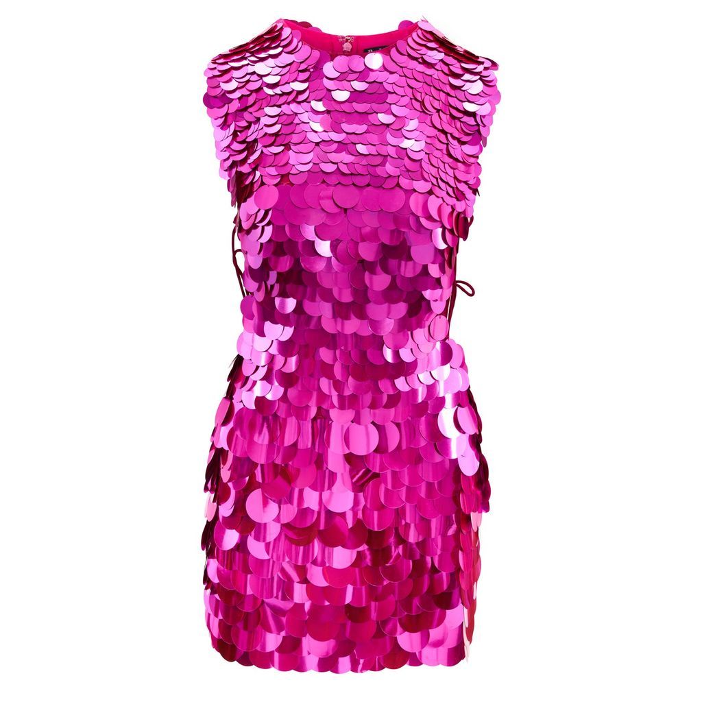 Women's Pink / Purple Fallon Dress In Pink Disc Sequins 4Xs RaeVynn