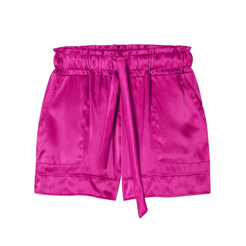 Women's Pink / Purple Fuchsia Satin Shorts Small CIARA CHYANNE