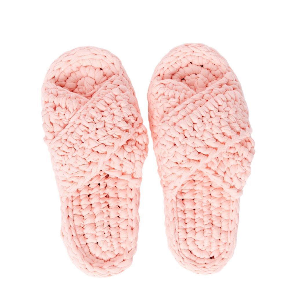 Women's Pink / Purple Handmade Crochet Slippers In Pink Small N'Onat