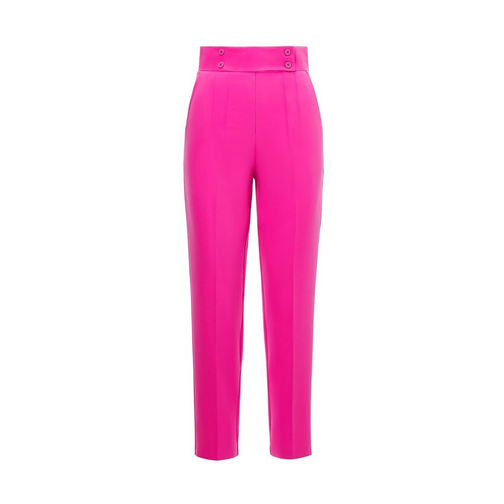Women's Pink / Purple High Waisted Slim Pants Fuchsia Xxs Nissa
