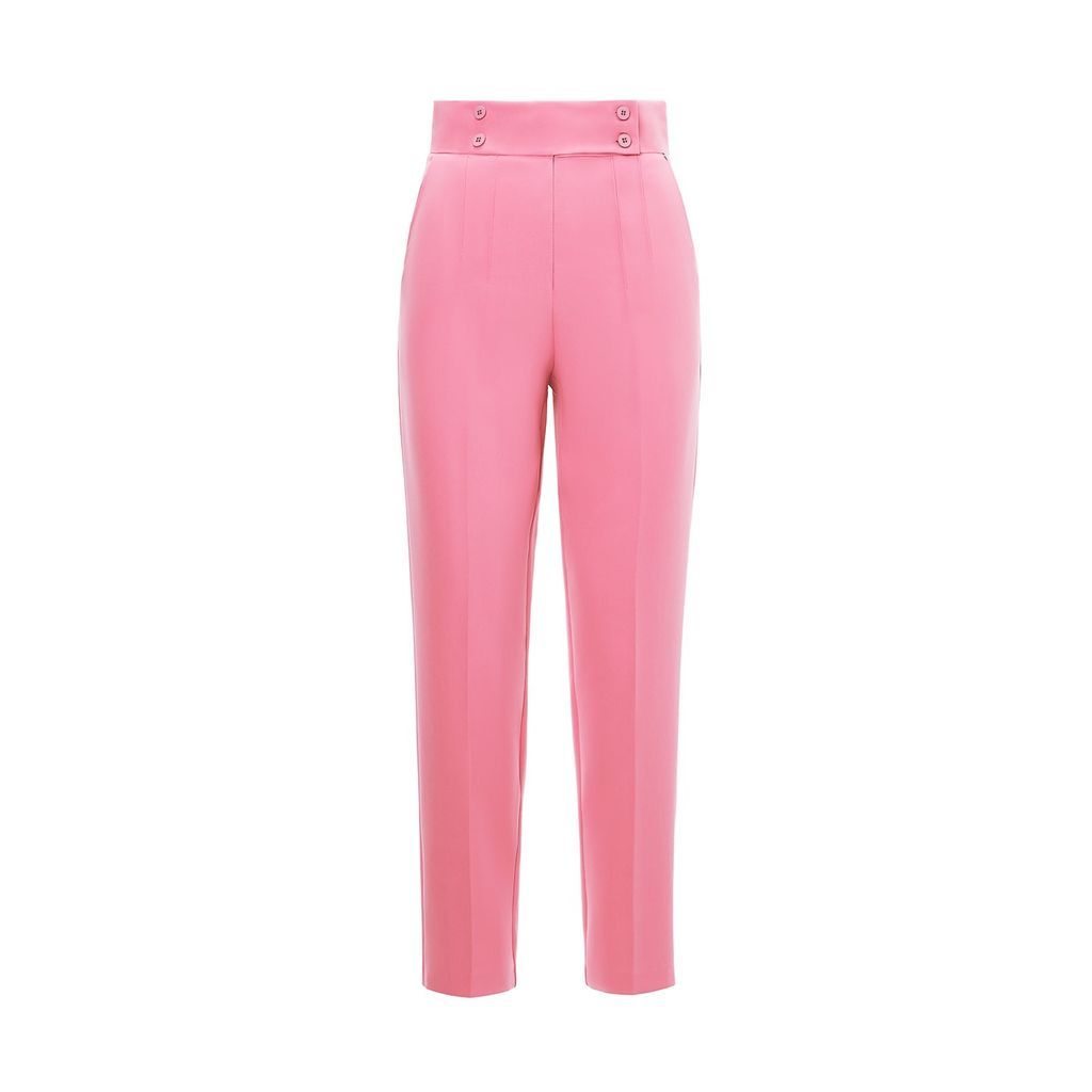 Women's Pink / Purple High Waisted Slim Pants Pink Xxs Nissa