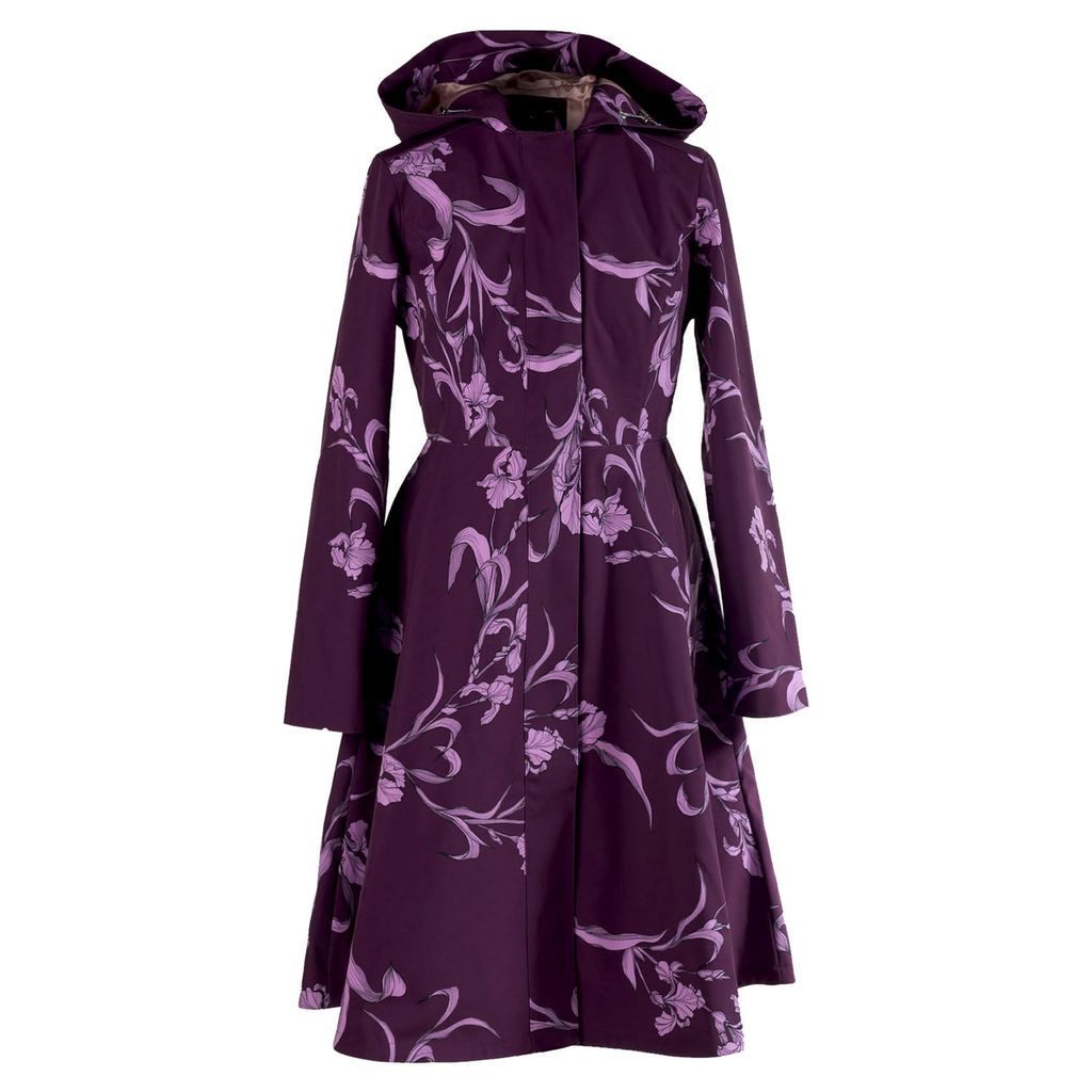 Women's Pink / Purple Hooded Dark Purple Waterproof Coat: Purple Iris Extra Small RainSisters