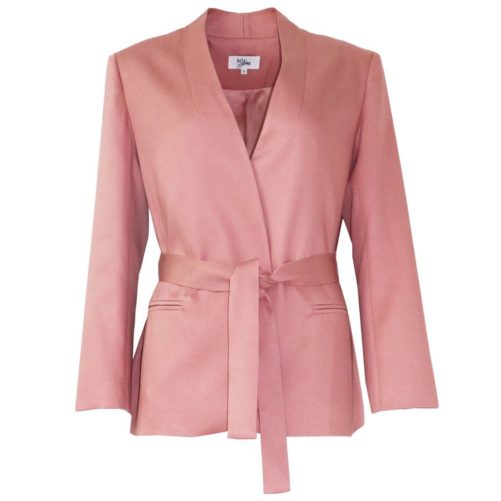 Women's Pink / Purple Isabella Blazer With Ties - Pink Extra Small Róu So