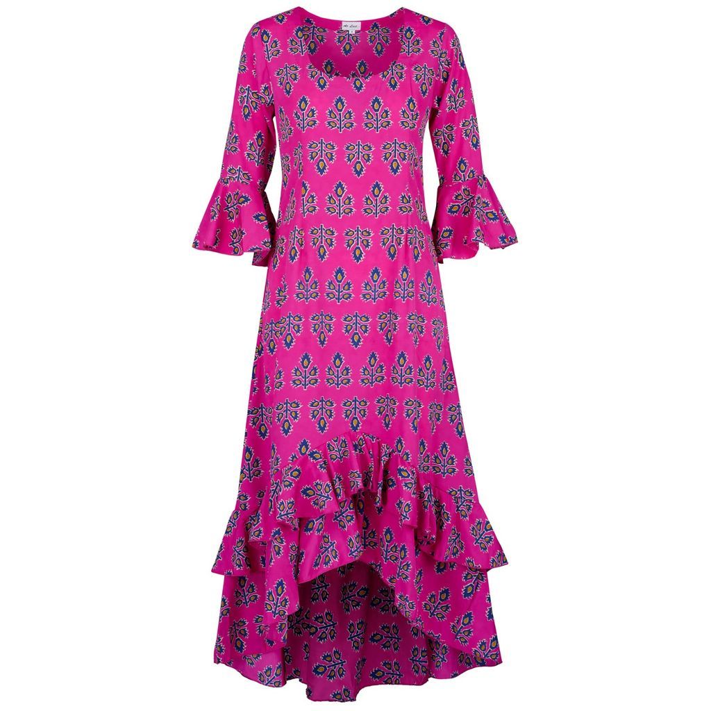 Women's Pink / Purple Victoria Midi Dress In Pink Thistle Extra Small At Last...