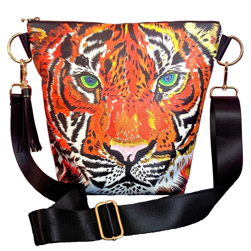 Women's Tiger Vegan Leather Handbag Chloe Croft London Limited