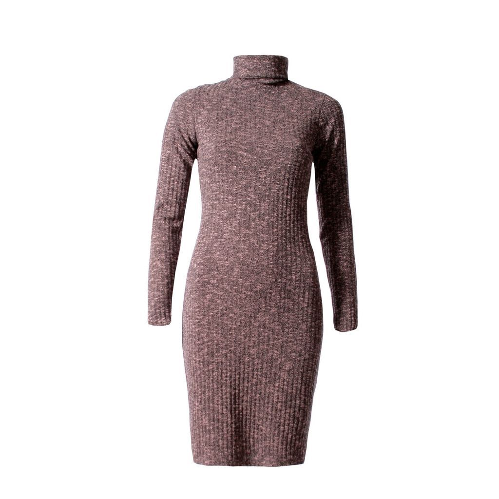 Women's Pink / Purple Melanie Knitted Pink & Black Mini Dress Extra Small VIKIGLOW