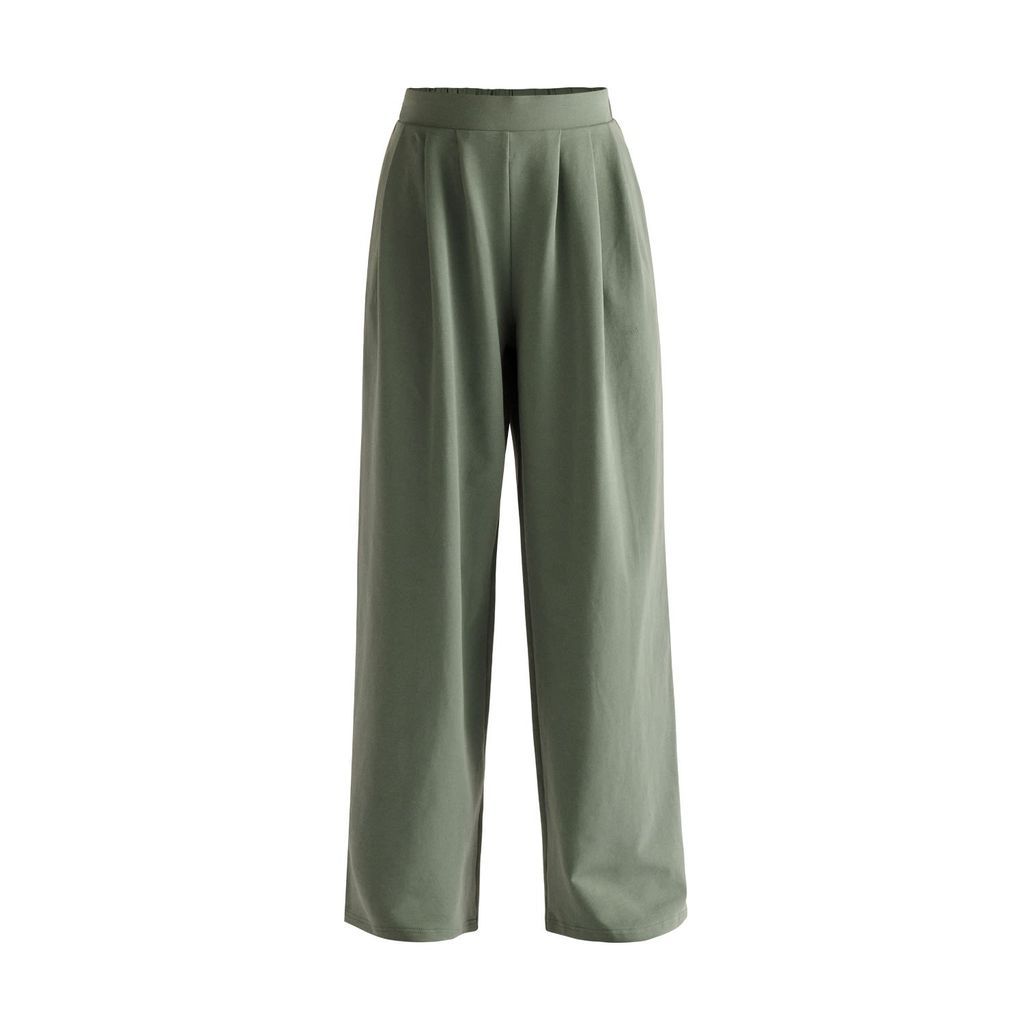 Women's Pleated Sweatpants In Green Medium PAISIE