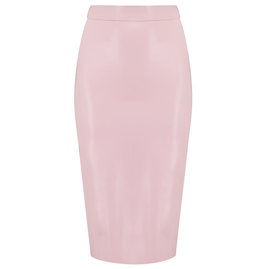 Women's Pink / Purple Latex Midi Skirt - Pink Extra Small Elissa Poppy