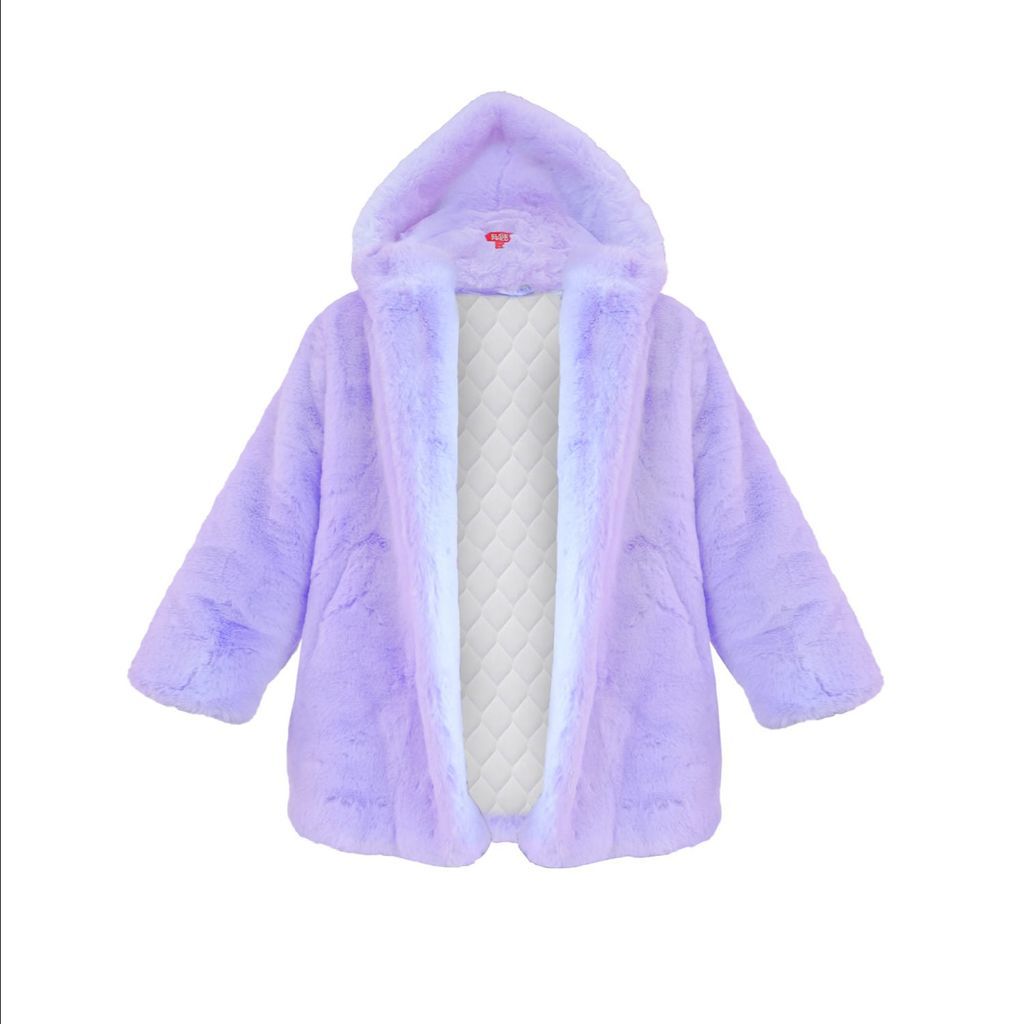 Women's Pink / Purple Lil Kim Luxury Faux Fur Coat In Lavender Small Elsie & Fred