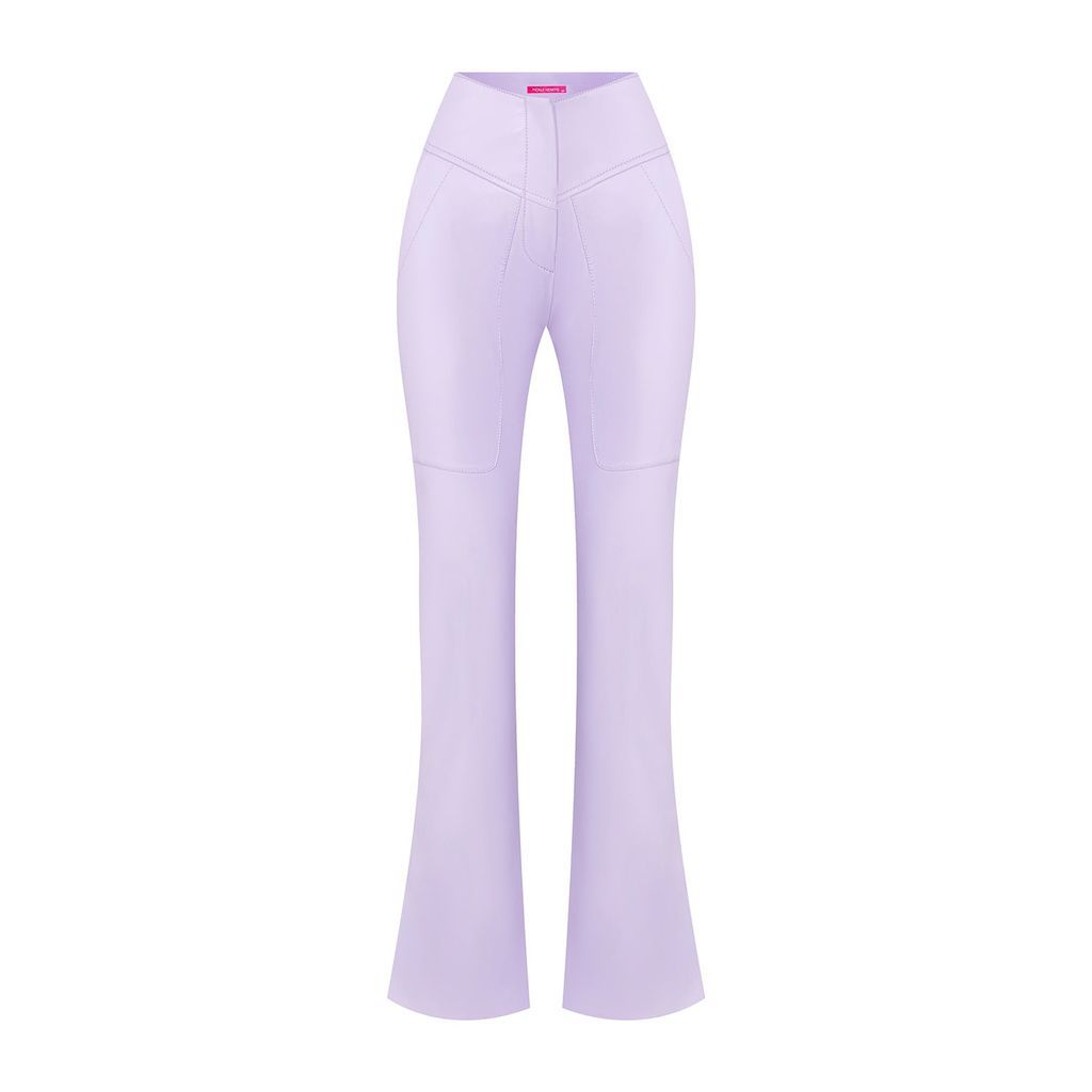Women's Pink / Purple Lilac Dahlia Vegan Leather Pants Xxs Fickle Hearts
