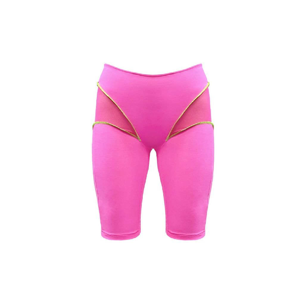 Women's Pink / Purple Long Shorts Bike Erratic Pink S/M MONOSUIT