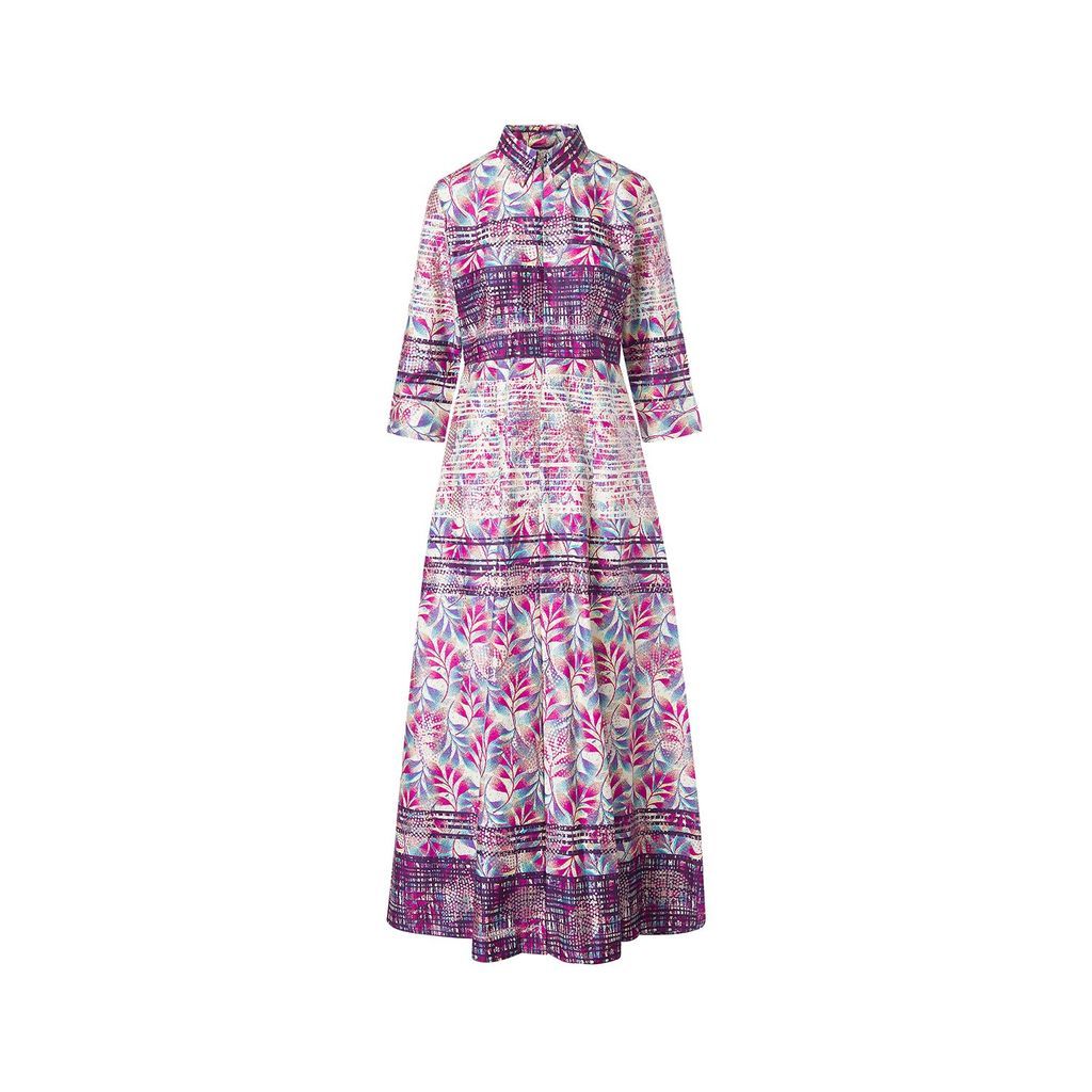 Women's Pink / Purple Louisa A Line African Wax Print Shirt Dress Extra Small Winifred Mills