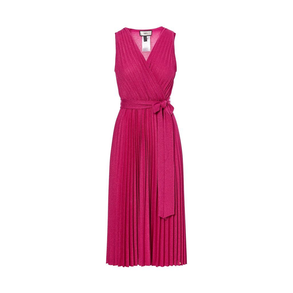 Women's Pink / Purple Lurex Thread Viscose Dress Pink Xxs Nissa