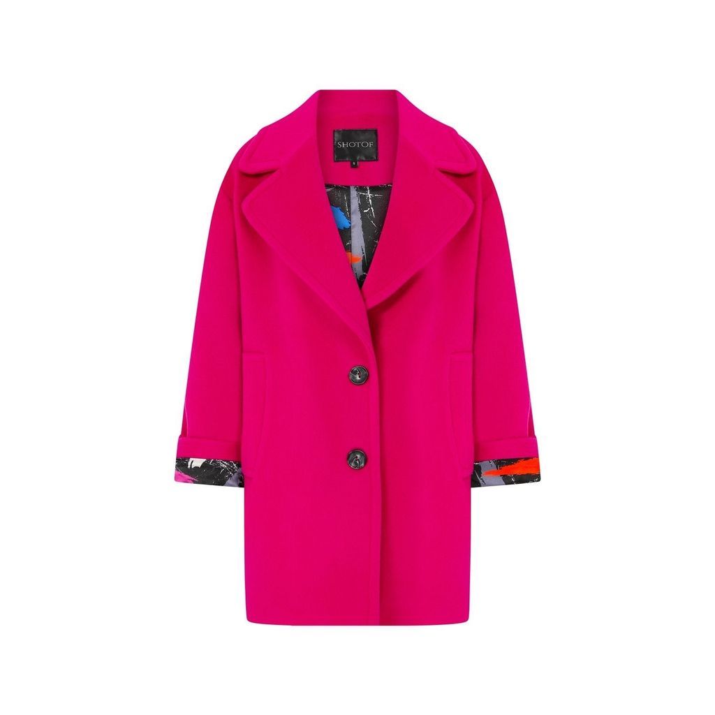 Women's Pink / Purple Mooris Rose Cole Cashmere & Wool Coat Small ShotOf