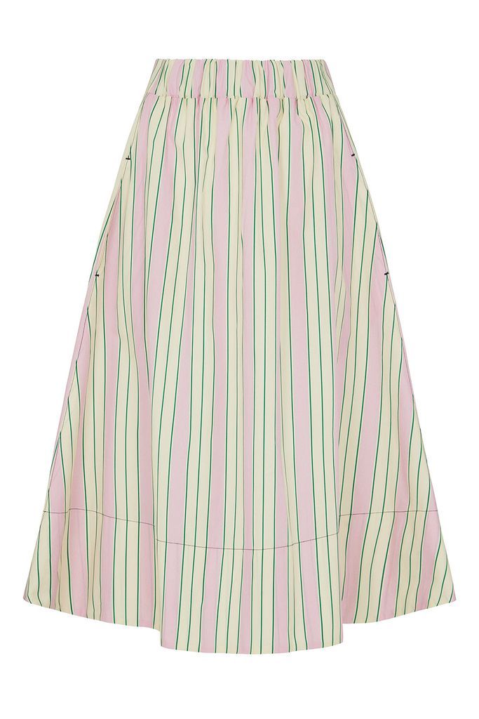 Women's Pink / Purple Niki Elasticated Waist Skirt Pink Stripe Extra Small Mirla Beane