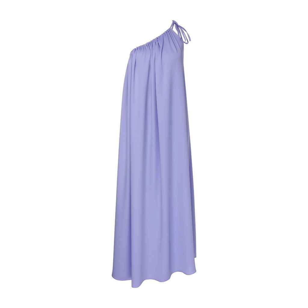 Women's Pink / Purple Odie One Shoulder Viskon-Crepe Maxi Dress In Lilac S/M NAZLI CEREN