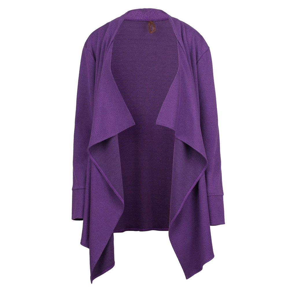 Women's Pink / Purple Open-Front Knit Style Long Cardigan XXL Conquista