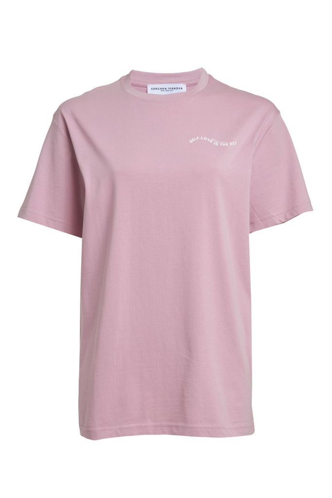 Women's Pink / Purple Organic Cotton T-Shirt Mauve Large Gergana Ivanova