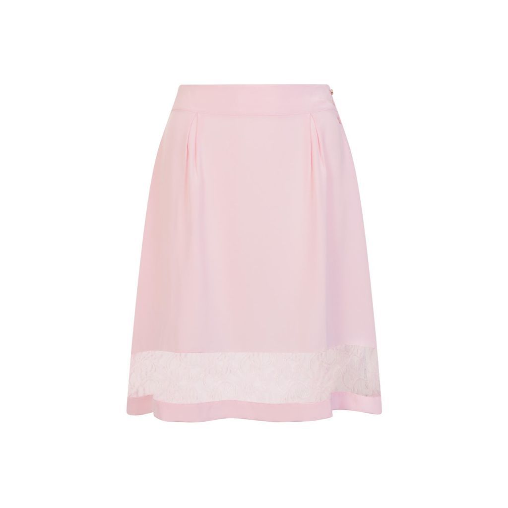 Women's Pink / Purple Pale Pink Silk Skirt Extra Small Sophie Cameron Davies