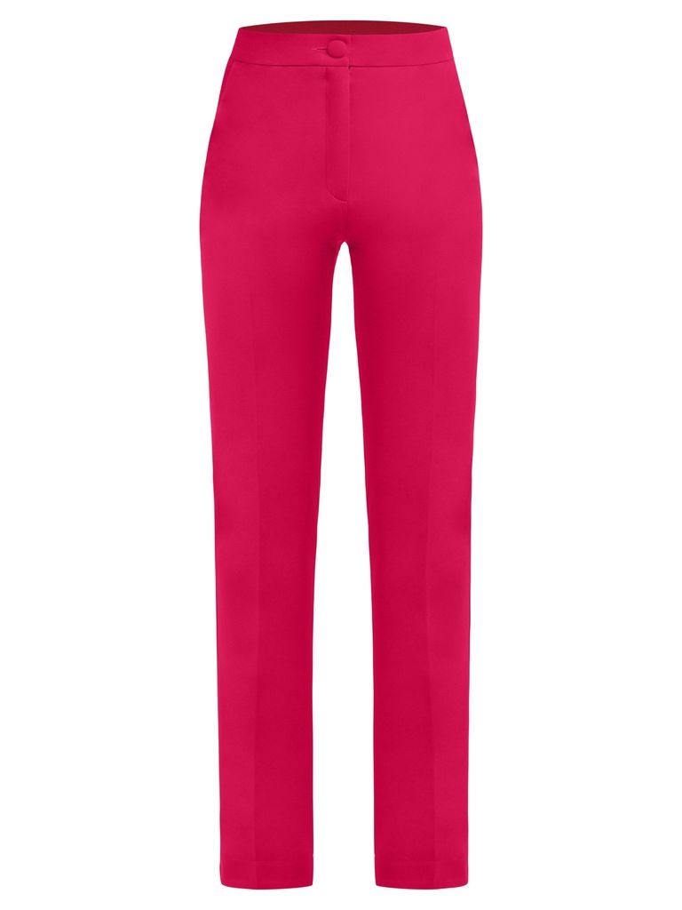 Women's Pink / Purple Pink Fantasy Straight-Leg Slim Trousers Xxs Tia Dorraine