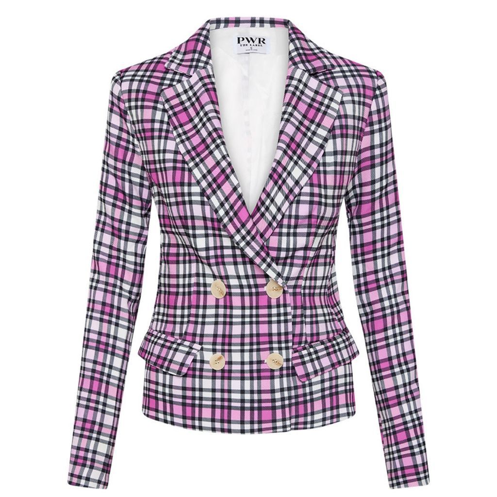 Women's Pink / Purple Pwr Check Blazer Purple Extra Small PWR The Label