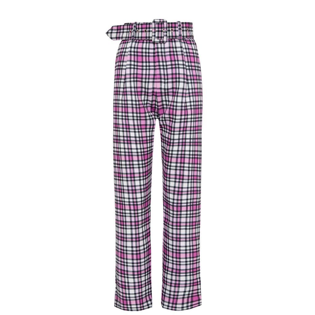 Women's Pink / Purple Pwr Check Trouser Purple Extra Small PWR The Label