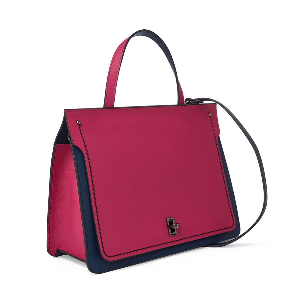 Women's Pink / Purple Rossea Triangle Bag Fuchia Leather