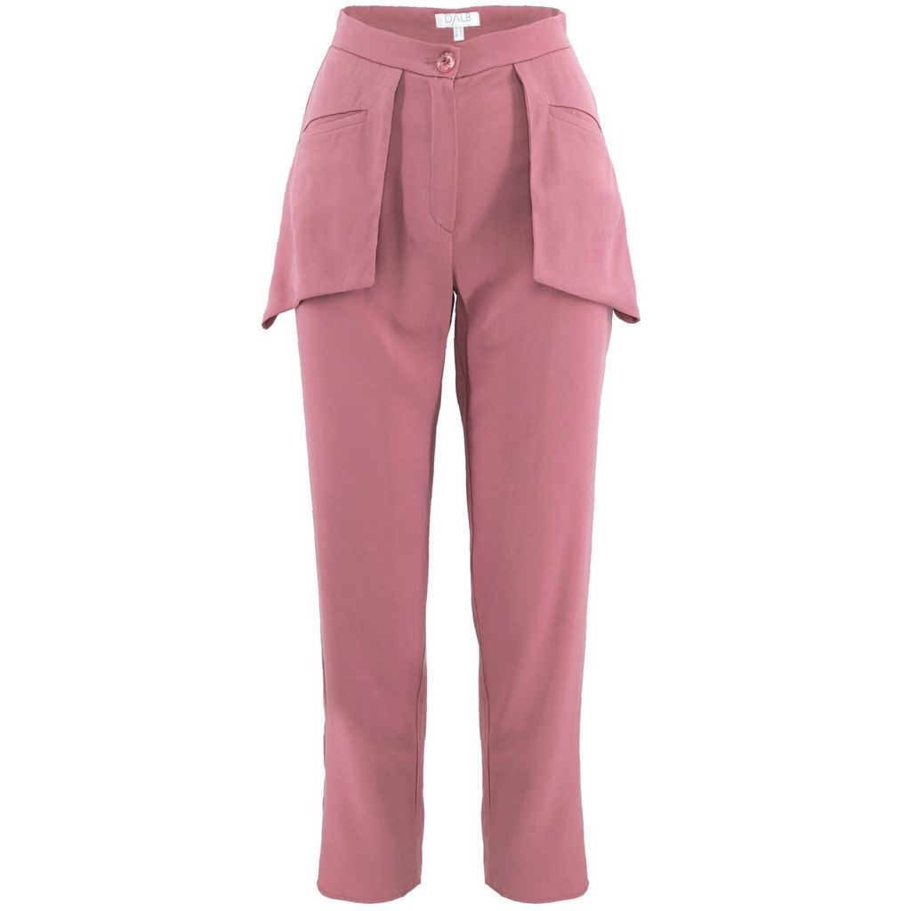 Women's Pink / Purple Sharp Rose Straight-Leg Pants With Front Panels Extra Small DALB