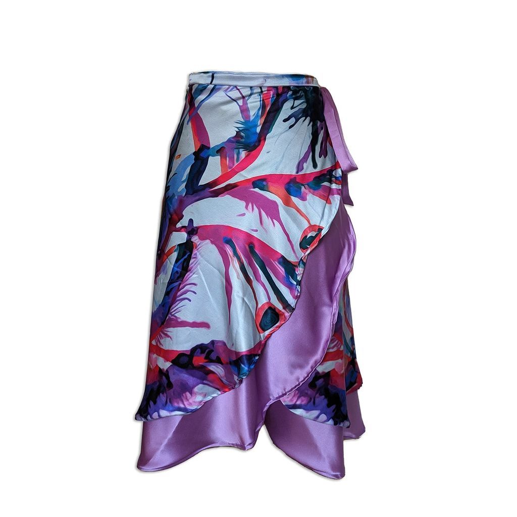 Women's Pink / Purple Silk Beach Wrap Skirt Stargazer One Size ART KATSURA