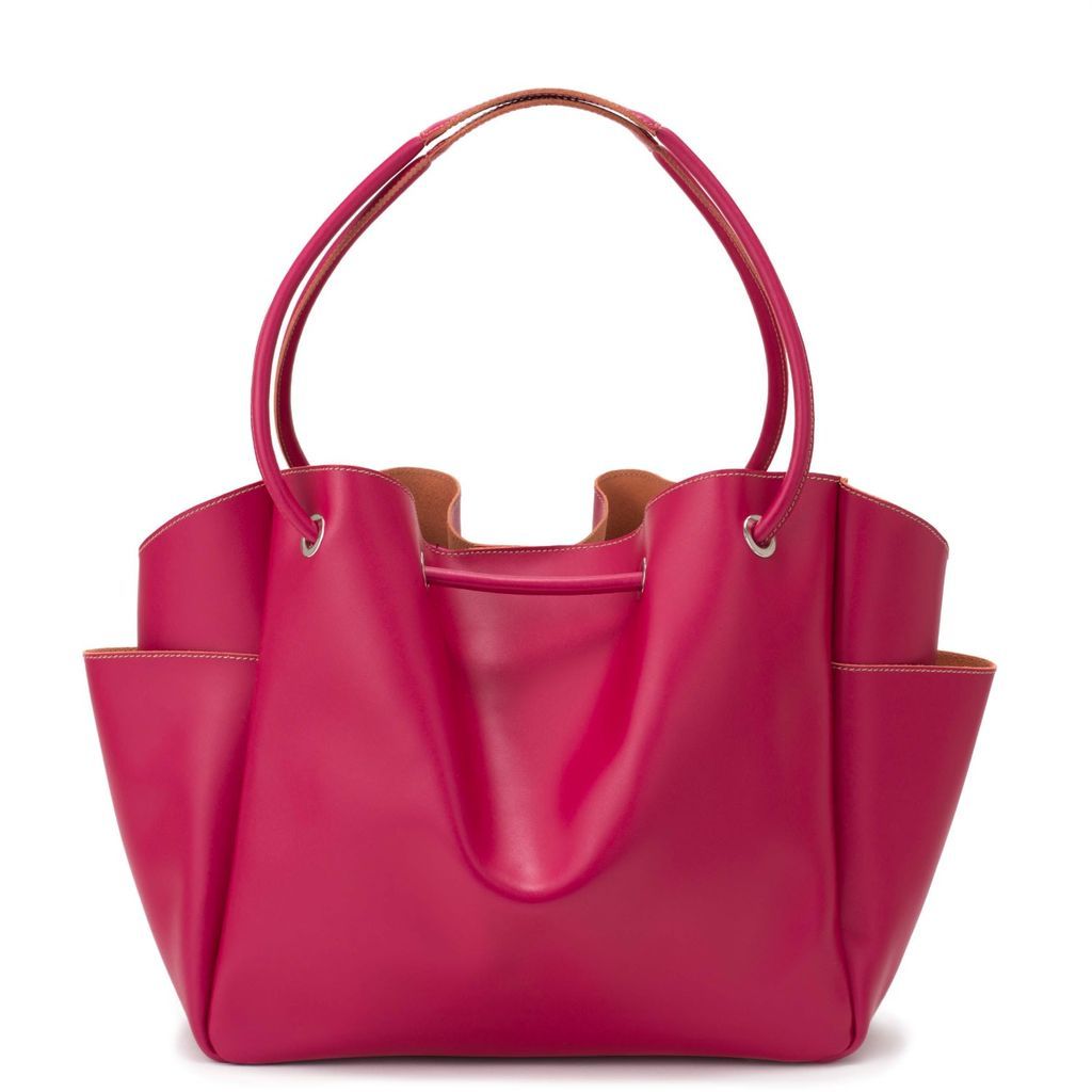 Women's Pink / Purple Stella Leather Shoulder Tote Bag - Pink Alexandra de Curtis