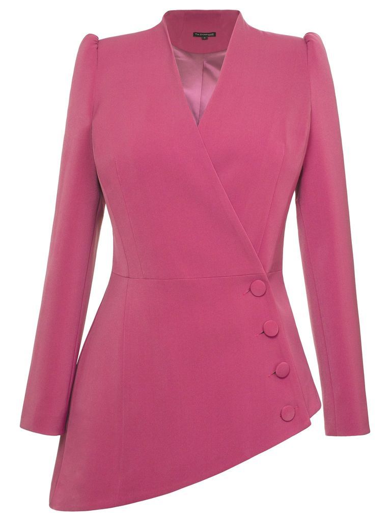 Women's Pink / Purple Sweet Desire Timeless Asymmetric Blazer Xxs Tia Dorraine