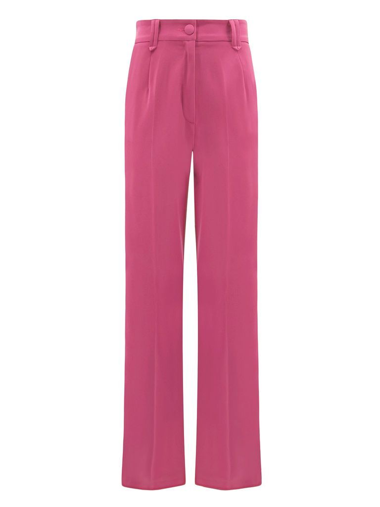 Women's Pink / Purple Sweet Desire High-Waist Straight-Leg Trousers Xxs Tia Dorraine