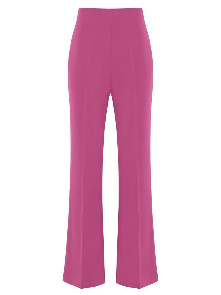 Women's Pink / Purple Sweet Desire High-Waist Flared Trousers Xxs Tia Dorraine