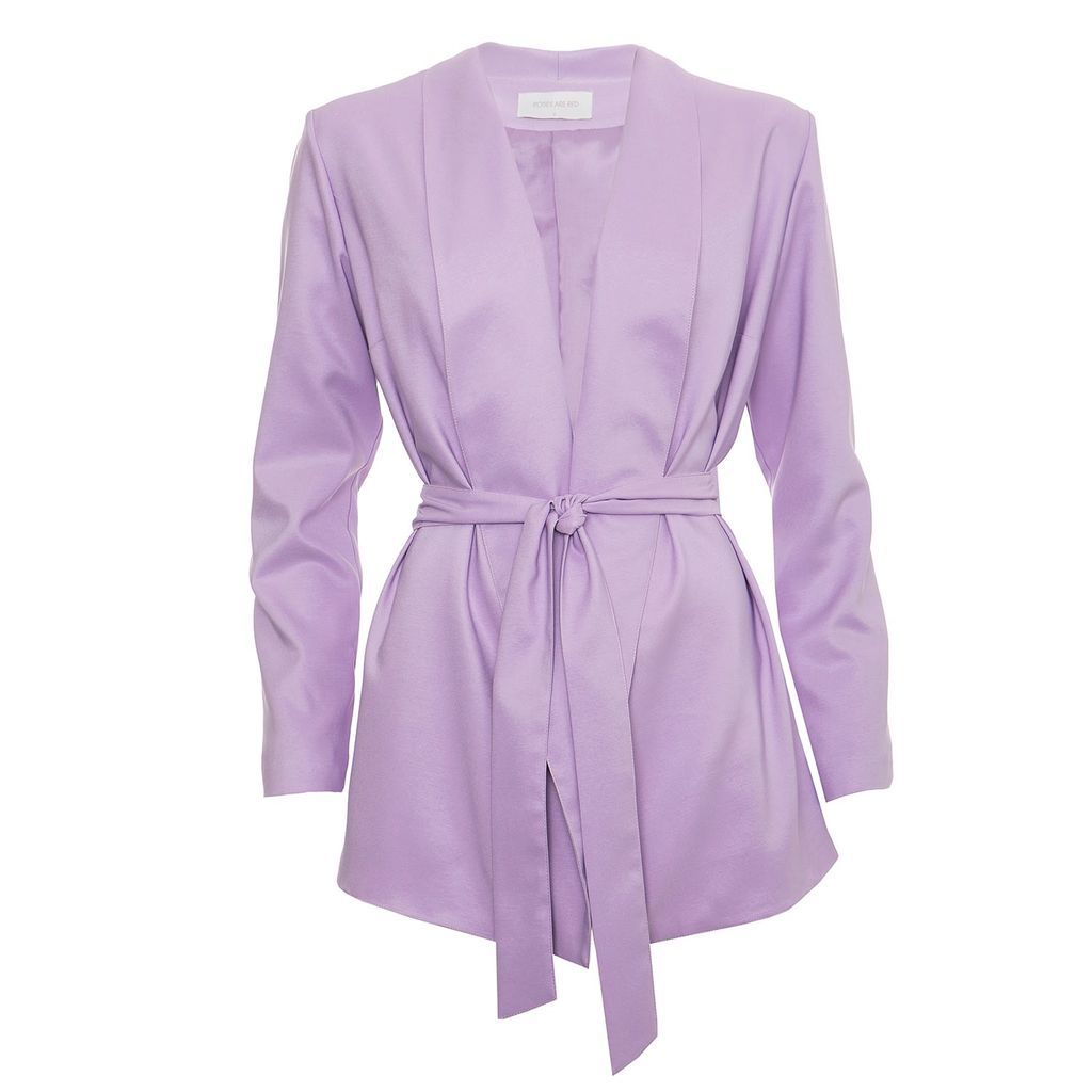 Women's Pink / Purple The Confidence Suit - Blazer In Lilac Small Roses Are Red