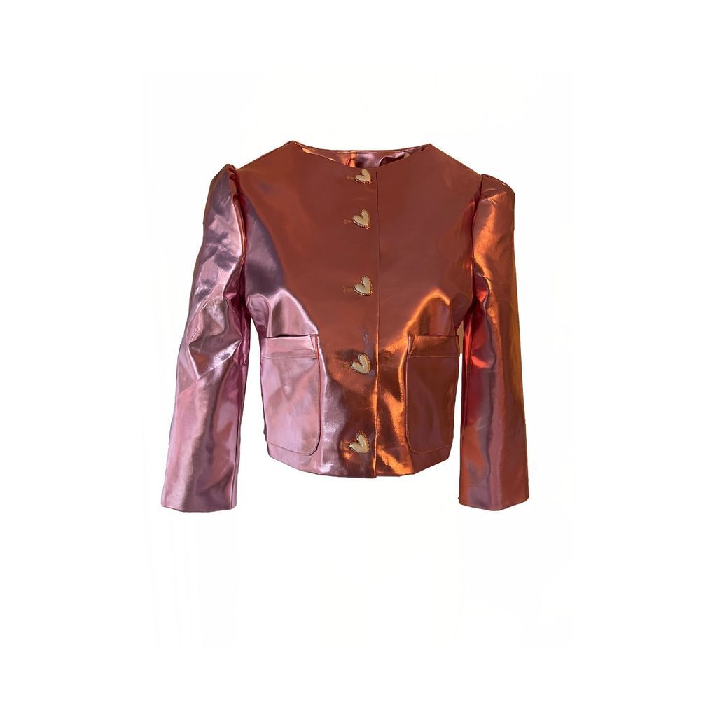 Women's Pink / Purple The Mini Pink Metallic Jacket Extra Small MADELEINE SIMON STUDIO