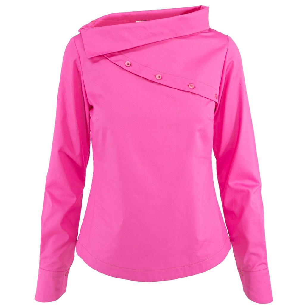 Women's Pink / Purple Two-Make-One Shirt With Detachable Collar And Sleeve In Pink Extra Small DALB