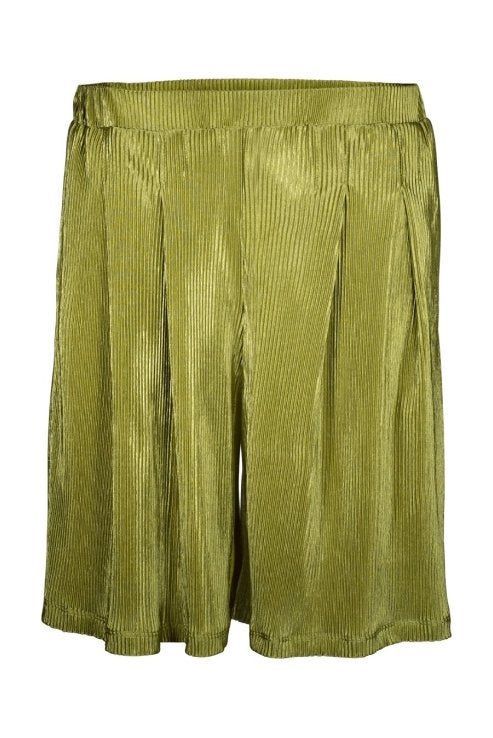 Women's Plisse Shorts - Green Small Harem London