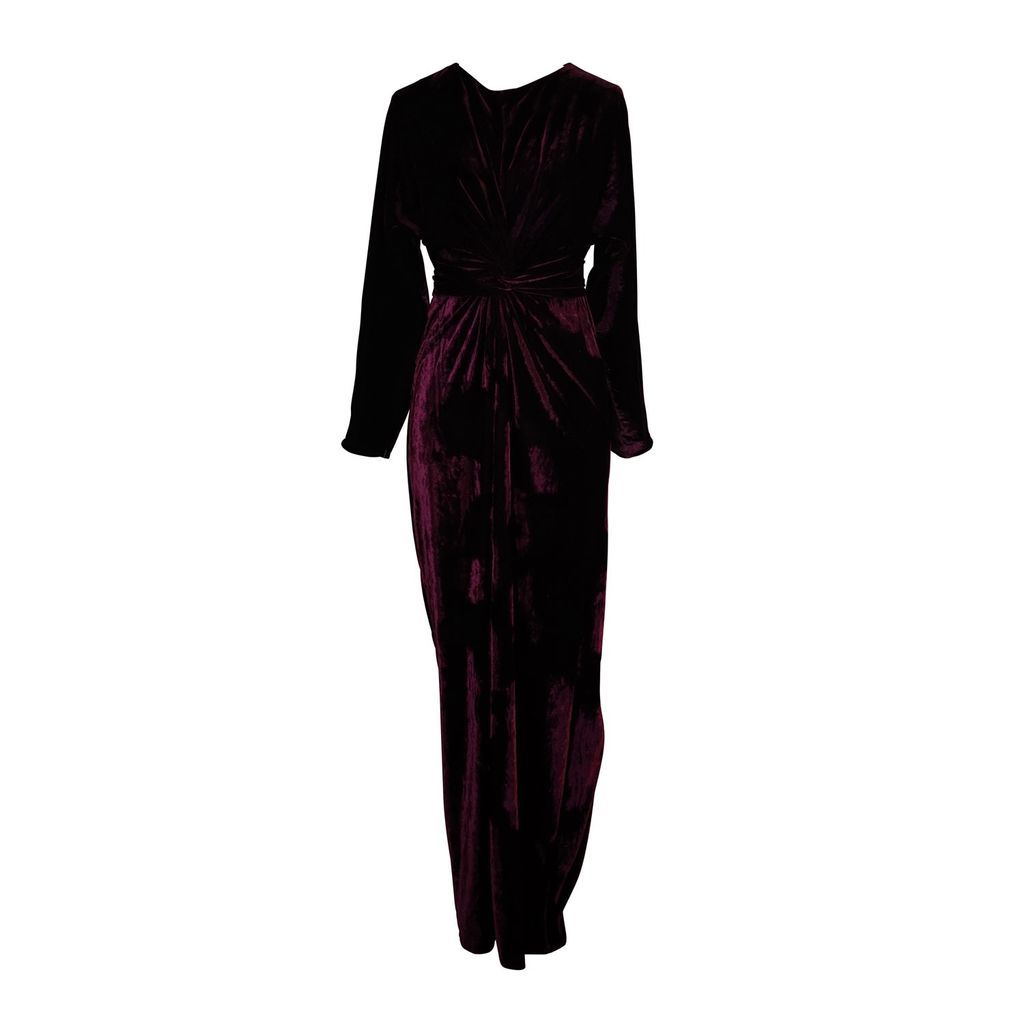 Women's Plum Nocturne Velvet Twist Dress Extra Small Jennafer Grace