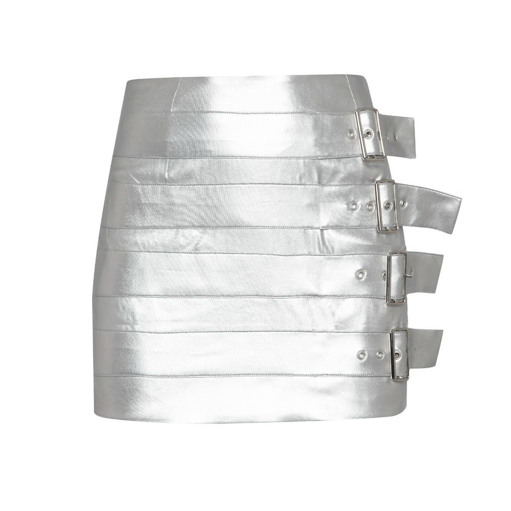 Women's Plutonic Mini Skirt Silver Extra Small Khéla the Label