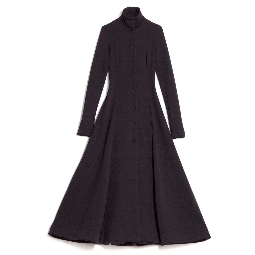 Women's Princess Cut Jersey Coat - Black Small gaffer & fluf