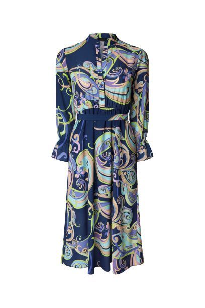 Women's Printed Midi Dress - Multicolor Extra Small James Lakeland