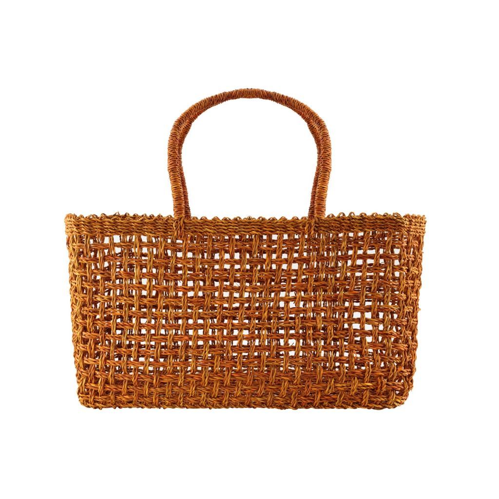 Women's Raegan Seagrass Beach Bag - Cinnamon OhSun