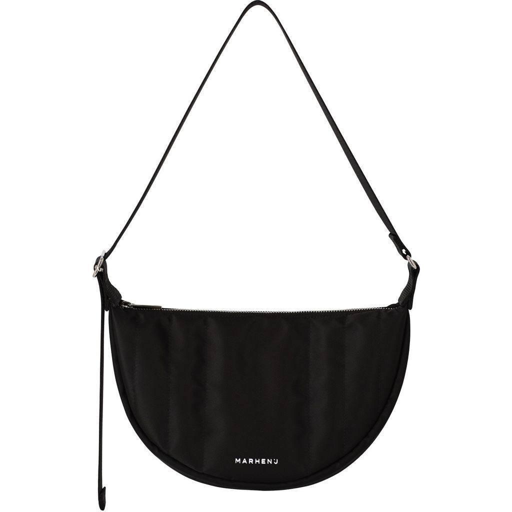 Women's Recycled Nylon Hobo Bag - Luna - All Black One Size MARHEN. J