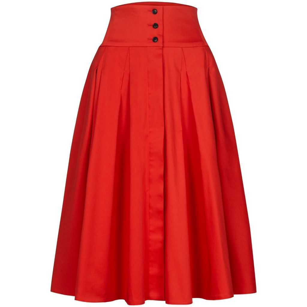 Women's Red A-Line Skirt Extra Small Marianna Déri