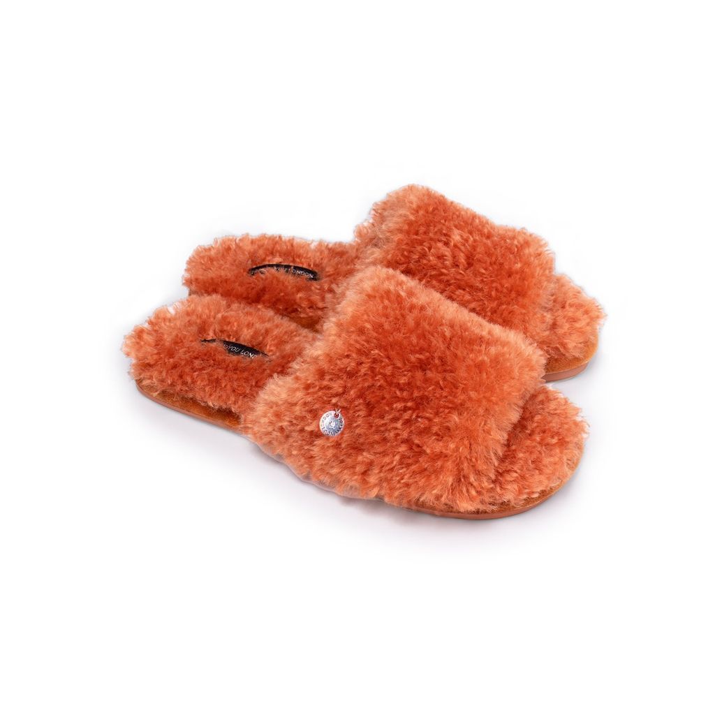 Women's Red Candy On-Trend Slider Slippers In Spice Small Pretty You