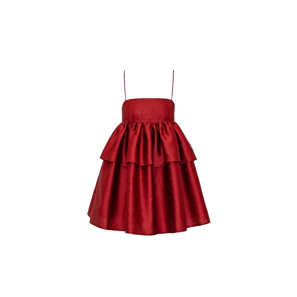 Women's Red Love Mini Dress Extra Small KAROLINA OZOLINSIUTE